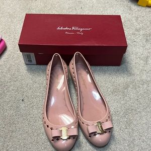 Salvatore ferragamo jelly flats - with box size 9